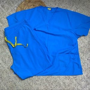 Blue Scrub Set Sz XL